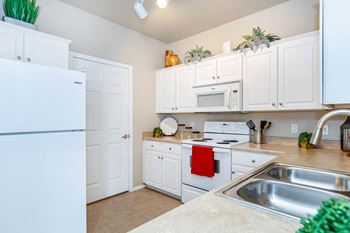 Efficient appliances in kitchen